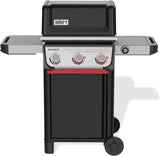 Weber Spirit E-325 Liquid Propane Gas Grill for Outdoor Cooking and BBQ, 3 Burners and 2 Boost Burners, Black – Porcelain-Enameled Cast-Iron Grates, Sear Zone